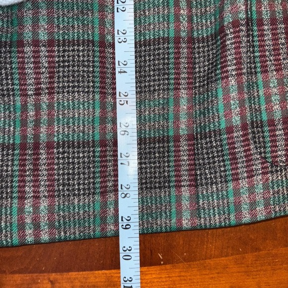 KENZO Paris | Vintage | Wool | Double Breasted | Green Plaid Blazer Jacket - Picture 12 of 16